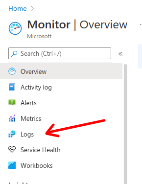 Go to Monitor, then Logs