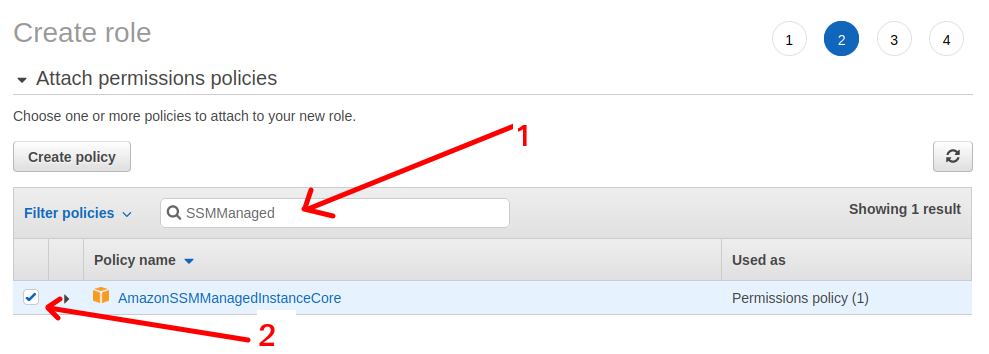 Attach AmazonSSMManagedInstanceCore Policy to Role